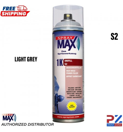 SPRAYMAX 1K UNIFILL PRIMER AEROSOL 500ML - S2 LIGHT GREY 680421